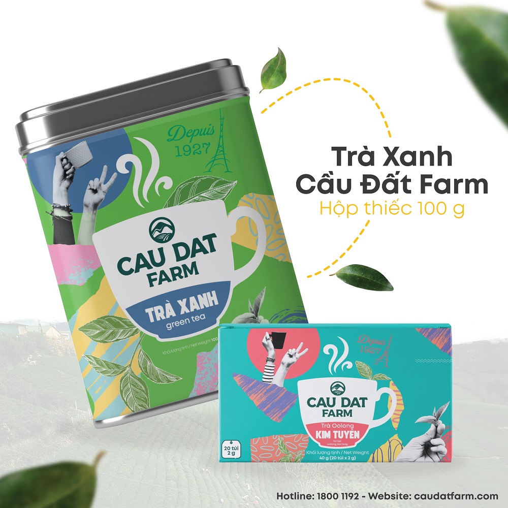 달랏 까우닷 팜 녹차 Cau Dat Farm Green Tea 100g