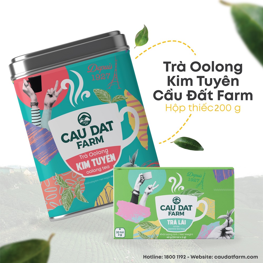 까우닷 팜 우롱차 Cau Dat Farm Olong Tea 200g