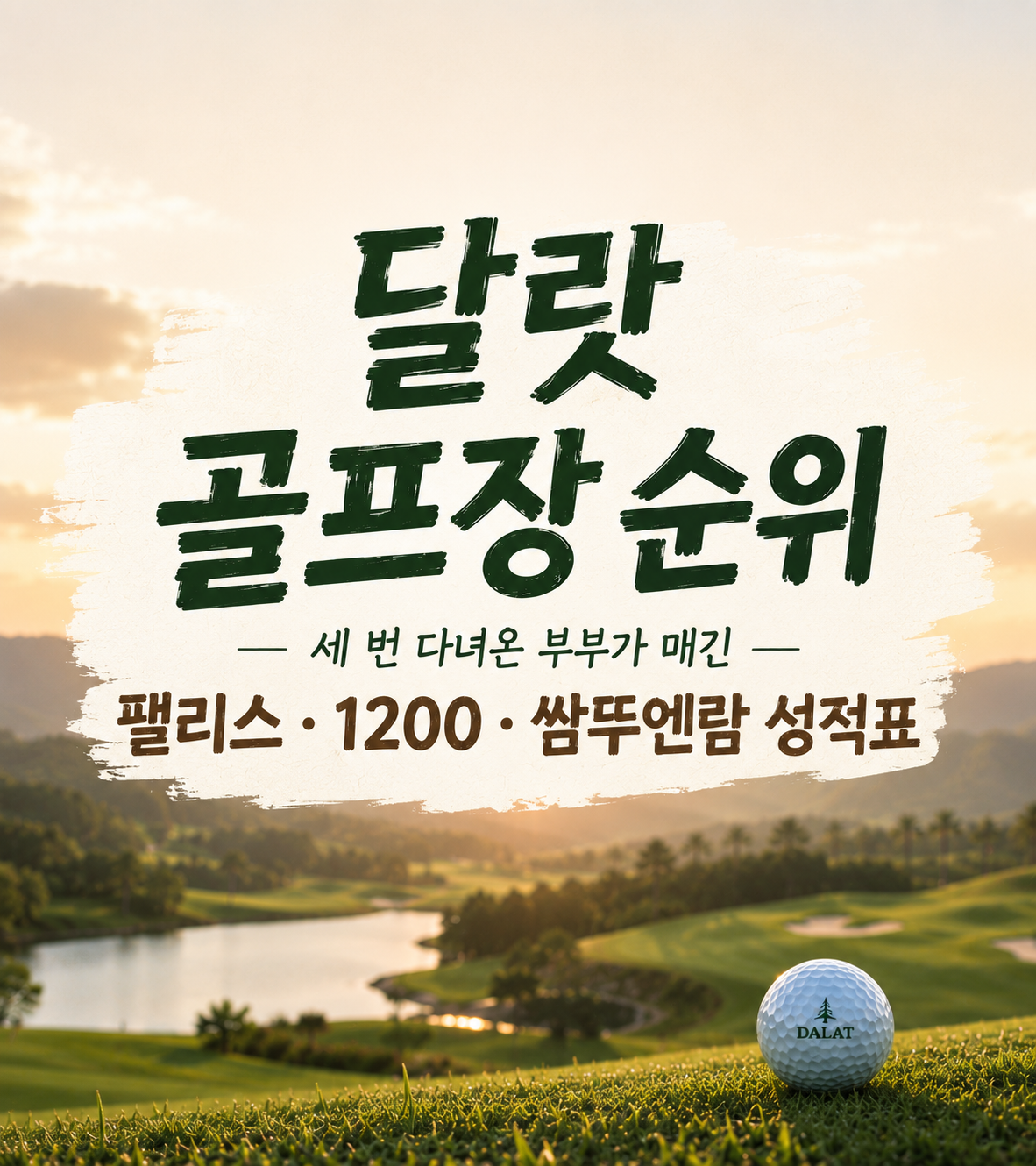 달랏 골프장 순위 — 세 번 다녀온 부부가 매긴 팰리스·1200·쌈뚜엔람 성적표
