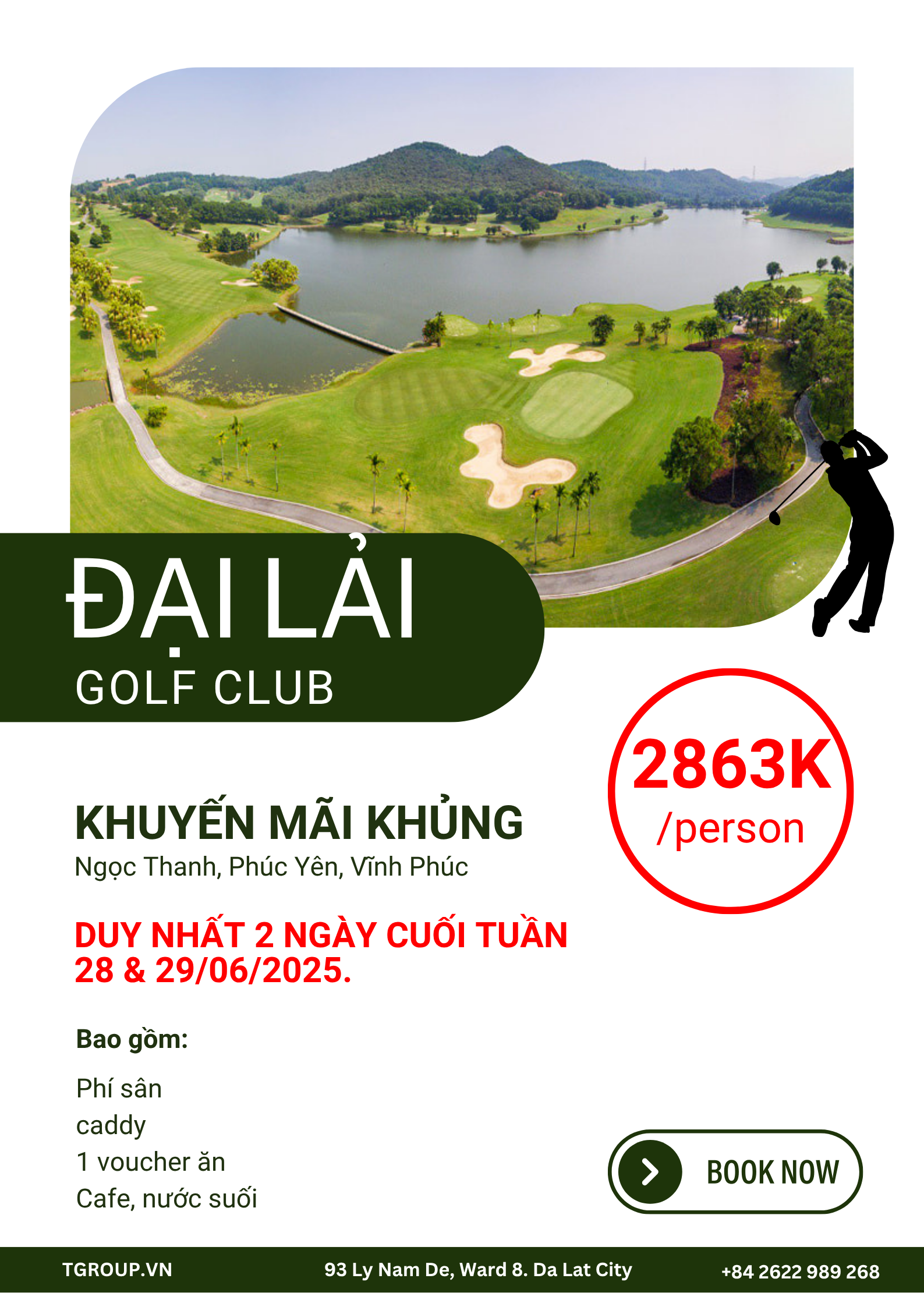 ƯU ĐÃI SỐC CÙNG ĐẠI LẢI GOLF CLUB CUỐI TUẦN NÀY!