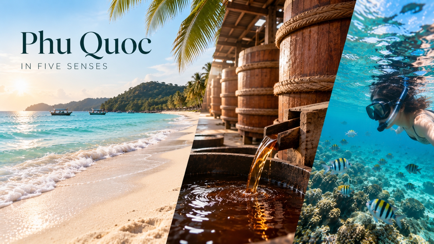 Phu Quoc in five senses: squeaky sand at Sao Beach, fish-sauce barrels and a snorkel full of sea water